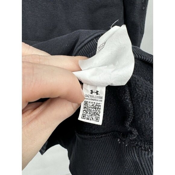 Under Armour Project Rock Respect Hooded Sweatshirt Men Small Black Hoodie - Picture 8 of 10